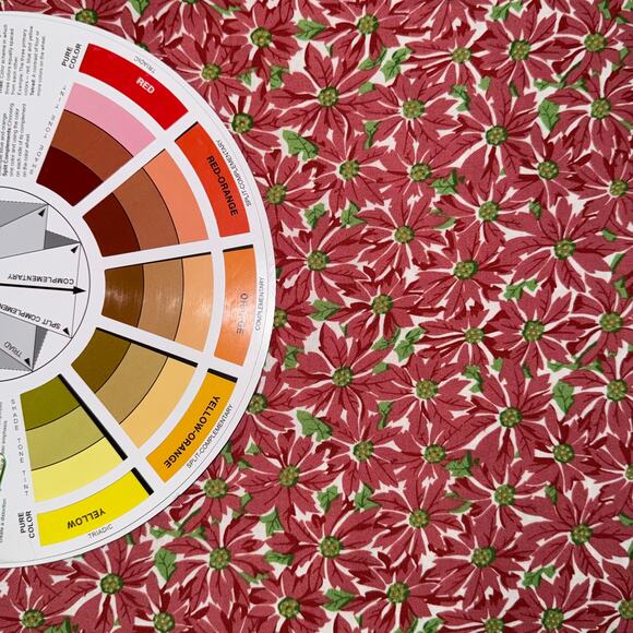 Christmas Poinsettias | Renee Nanneman of Need'l Love | Andover Fabrics | 1/2 YD - Picture 4 of 7